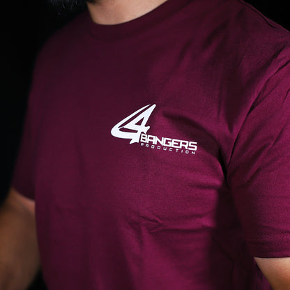 4Bangers Classic Polo Style T-Shirt - Maroon